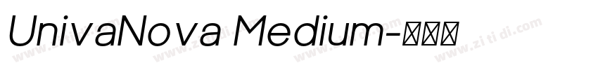 UnivaNova Medium字体转换